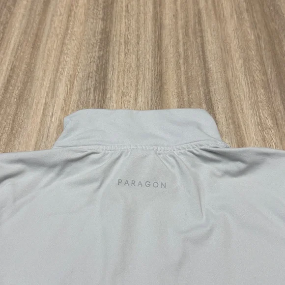 Paragon Fitwear quarter zip long sleeve jacket size medium in light gray / ivory - Picture 5 of 8